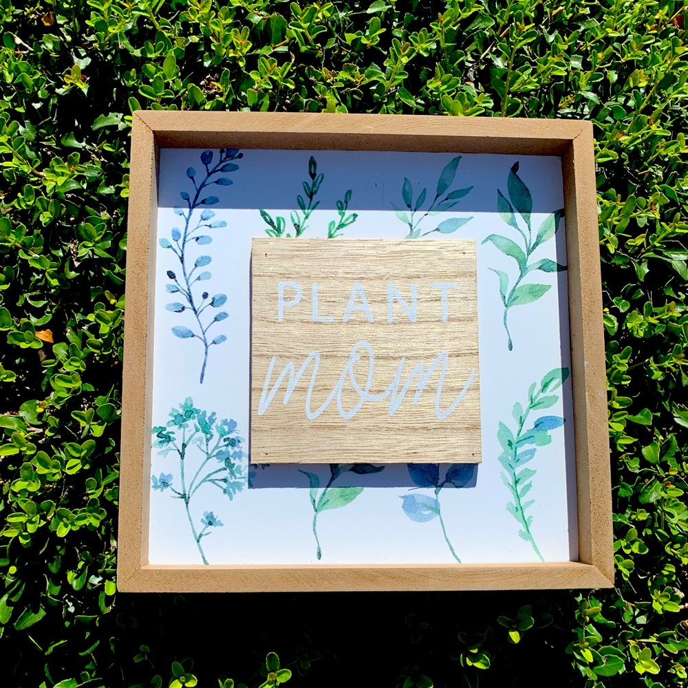 Hygge, Boho, Plant Mom art 20 x 20 cm NWT